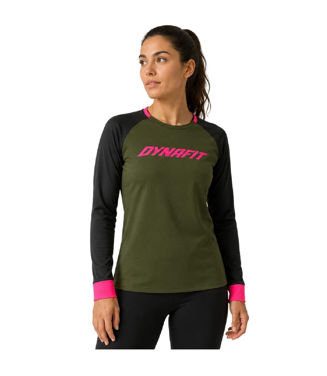 Body Manches Longues Raglan Femme Vert Mousse Dynafit-4