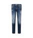 Mens Anbass Cotton Denim Distressed Jeans Blue Replay-1