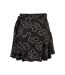 Womens/ladies Flower Mini Skort Black Urban Classics-2