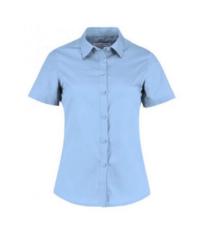 Kustom Kit Womens/Ladies Short Sleeve Tailored Poplin Shirt (Light Blue) - UTPC3073