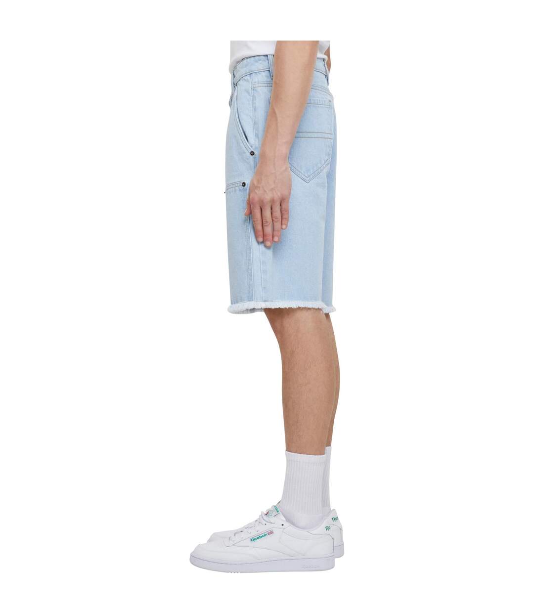Short Motif/style Longueur Genoux Homme Bleu Clair Délavé Urban Classics-3