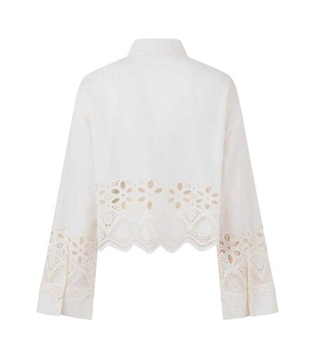 Womens/ladies Sophia Cotton Blouse Gardenia Edited