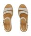 Womens/ladies Darya Wedge Sandals Silver Toms-2