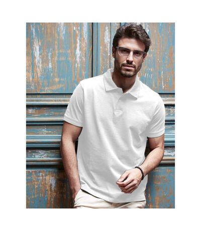 Polo À Manches Courtes Homme Blanc Tee Jays
