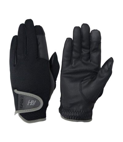Hy5 Adults Sport Dynamic Lightweight Riding Gloves (Black/Charcoal Gray)