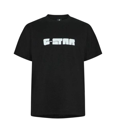 Mens Script Regular T-shirt Dark Black G-Star