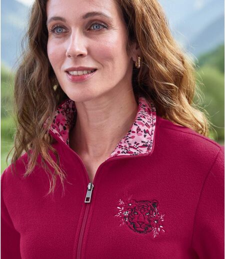 Women's Burgundy Fleece Tracksuit