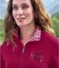 Women's Burgundy Fleece Tracksuit