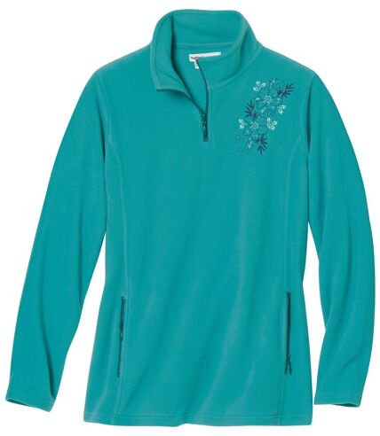 Women's Turquoise Microfleece Jumper 