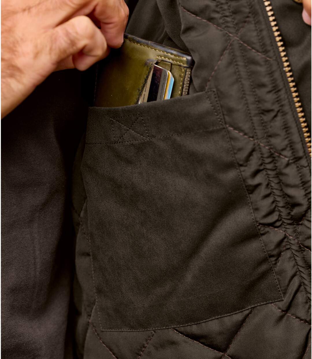 Többzsebes, viaszolt parka-5
