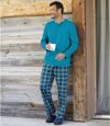 Žerzejové pyžamo s kostkovanými kalhotami Atlas For Men