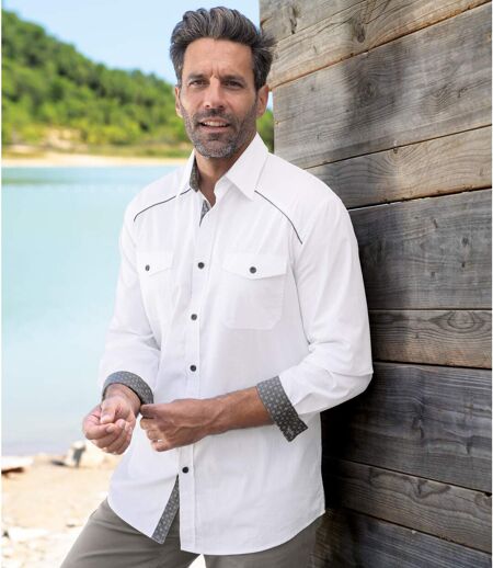 Men's White Poplin Shirt