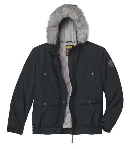 Le Blouson Microtech à Capuche et Fausse Fourrure Amovible