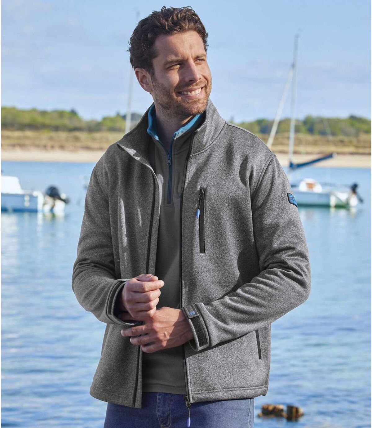 Melierte Jacke mit Fleecefutter Atlas For Men