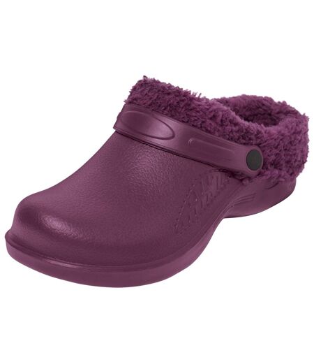 Women's Purple Sherpa-lined Clogs