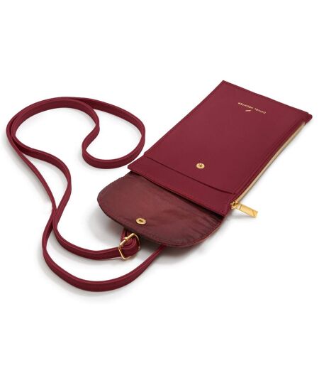 Women's Burgundy Phone & Card Pouch by Daniel Hechter