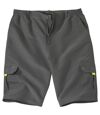 Men's Sporty Microfibre Cargo Shorts - Grey Atlas For Men