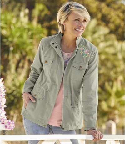 Women's Sage Embroidered Safari Jacket