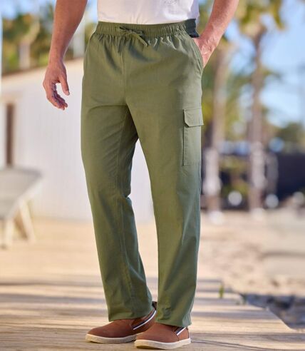 Men's Microcanvas Cargo Pants - Khaki