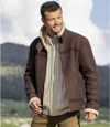Fliegerjacke in Wildlederoptik mit Teddyfutter Atlas For Men