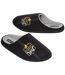 Men's Black Fleece-Lined Slippers-1