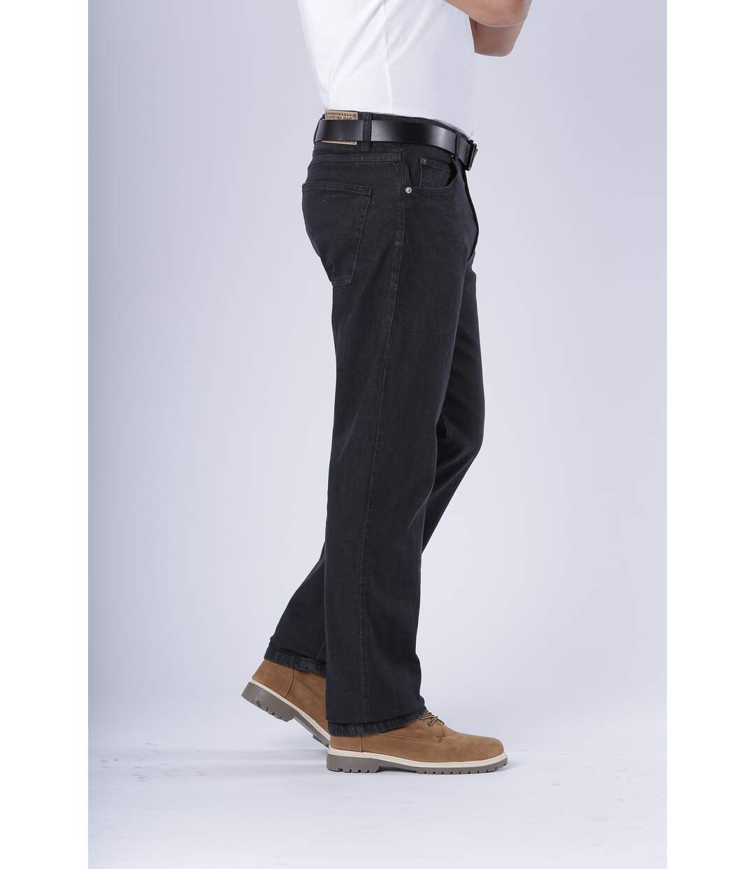 Schwarze Stretch-Jeans im Regular-Schnitt