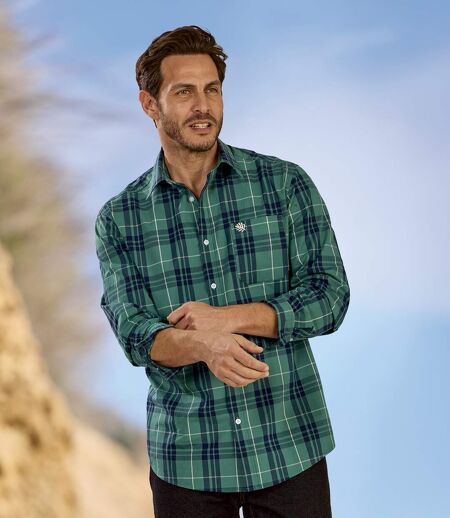 La Chemise Popeline Manches Longues à Carreaux