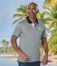 Pack of 2 Men's Jersey Polo Shirts - Grey Turquoise-2