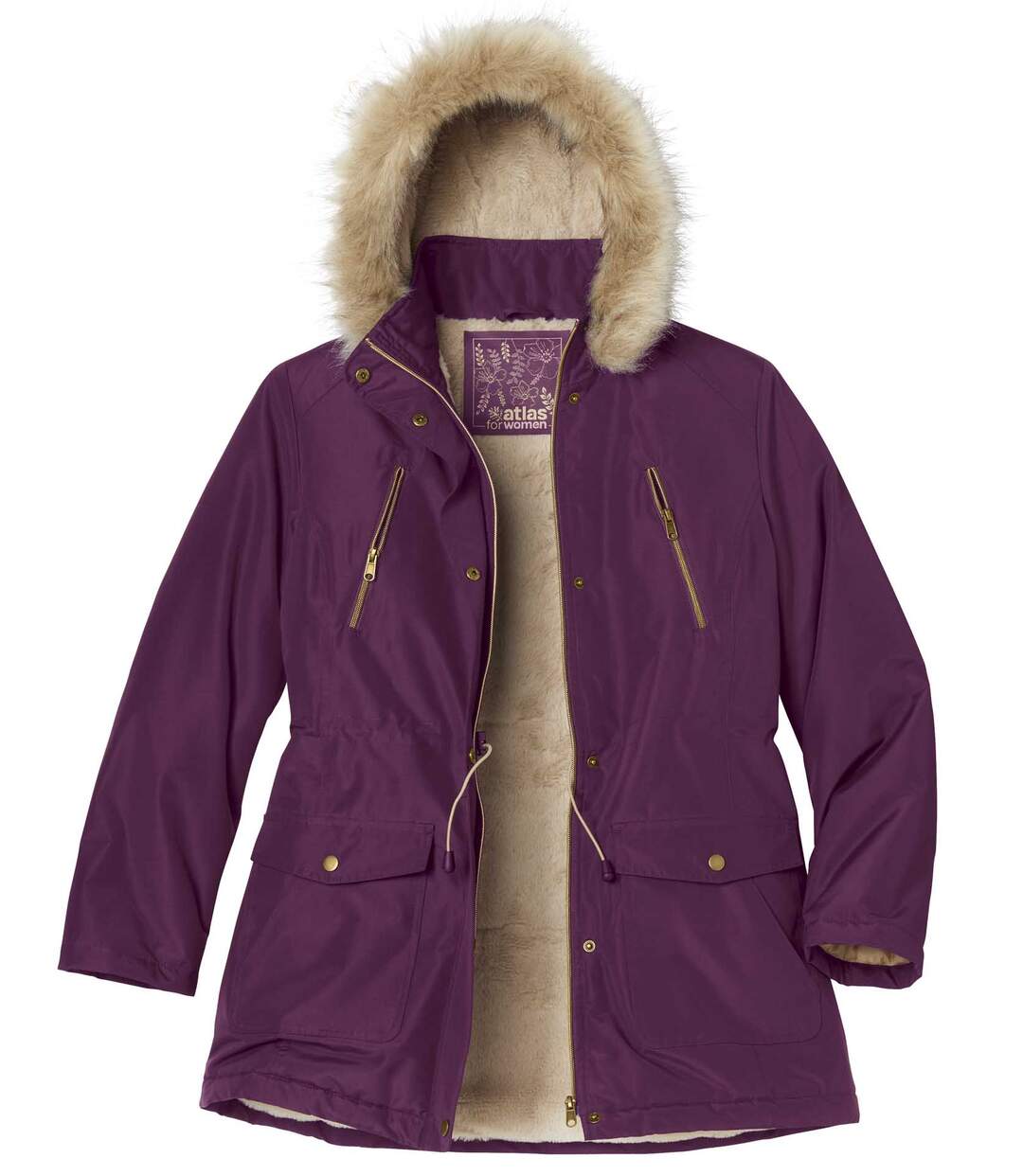 Funkčná bunda s kapucňou s imitáciou kožušiny Atlas For Men