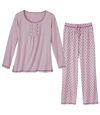 Women’s Pink Patterned Pajama Set Atlas For Men