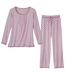 Fliederfarbener Pyjama aus Baumwolle