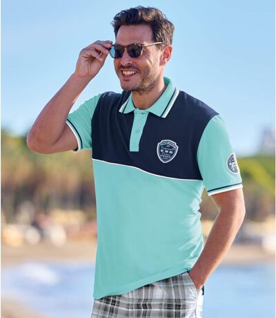 Men's Turquoise Piqué Polo Shirt 