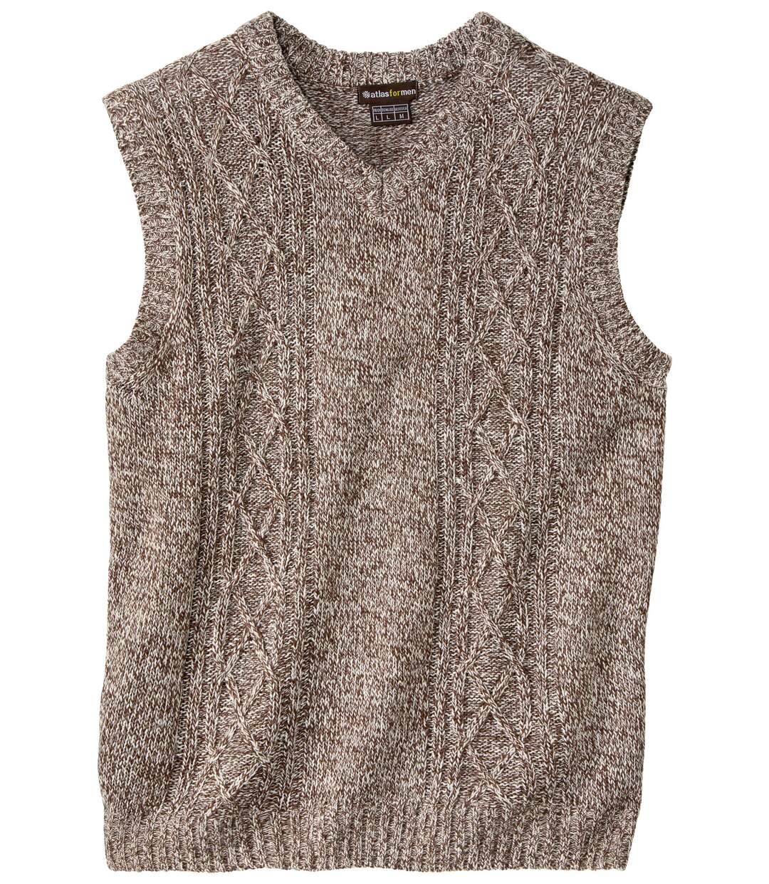 Pull Tricot Sans Manches Torsadé-2