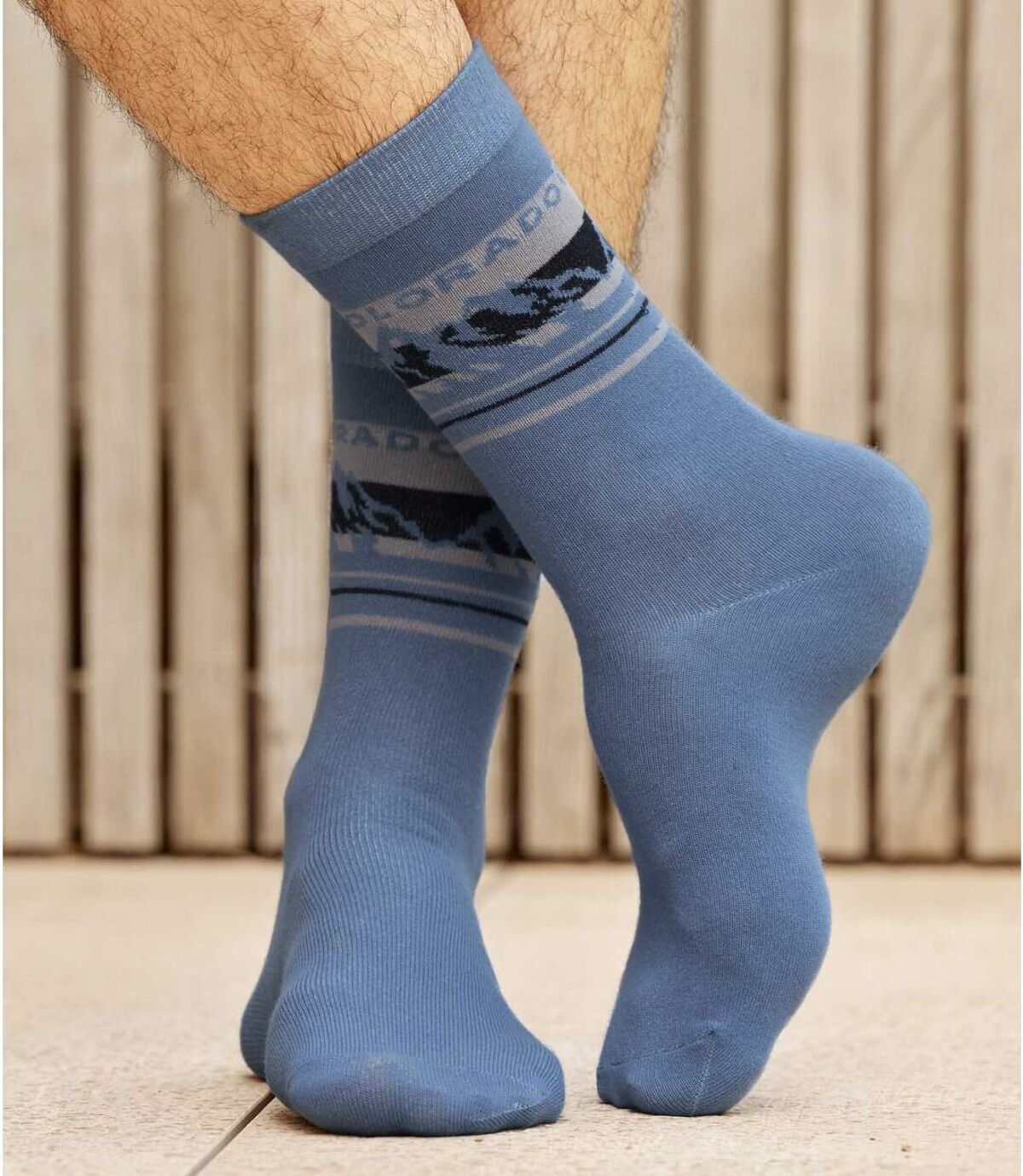 Sada  4  párů ponožek se žakárovým vzorem Atlas For Men