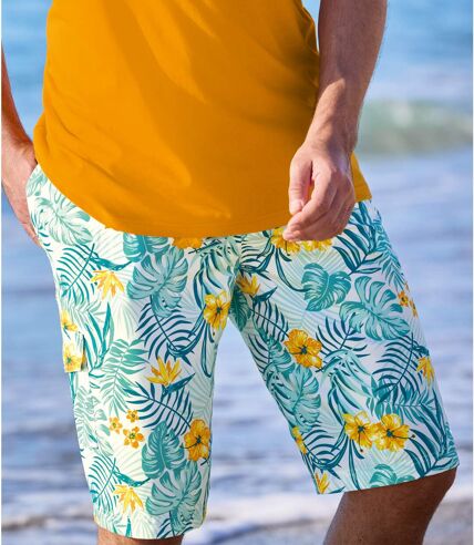 Men's Turquoise Hawaii Swim Trunks