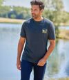 Pack of 4 Mens's Casual T-Shirts - Red Navy Ecru Atlas For Men