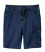Men's Blue Stretch Denim Cargo Shorts-1