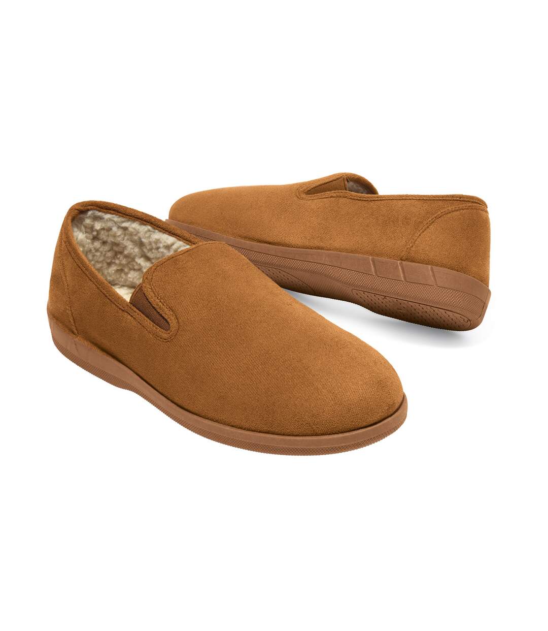 Les Chaussons Suédine Fourrés Sherpa-1