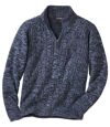 Men's Blue Cable Knit Jumper Atlas For Men