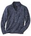 Men's Blue Cable Knit Sweater
