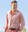 Men's Mandarin Collar Shirt - Coral Atlas For Men