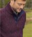 Pletený sveter so stojatým golierom