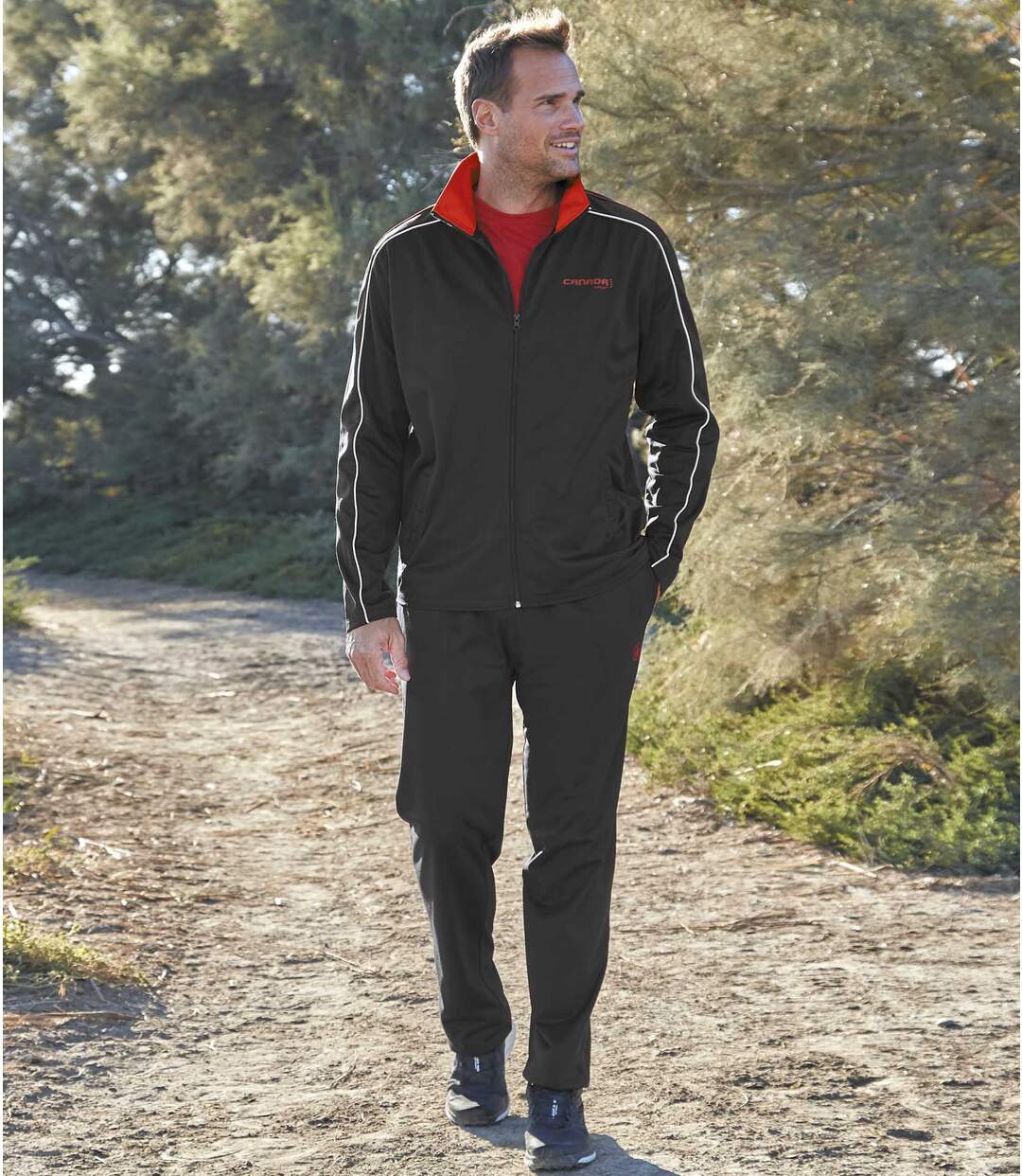 Men's Black Tracksuit - Elasticated Waistband-2