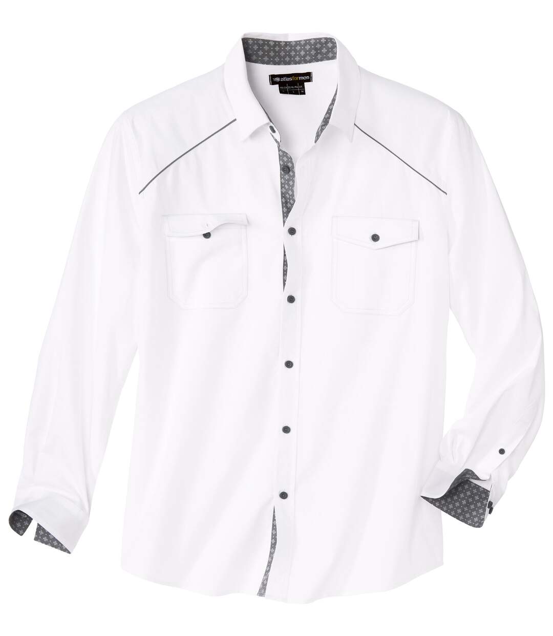Men's White Poplin Shirt-3