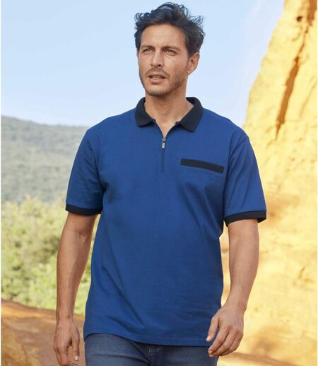 Pack of 2 Atlas For Men® Polo Shirts - Navy Blue