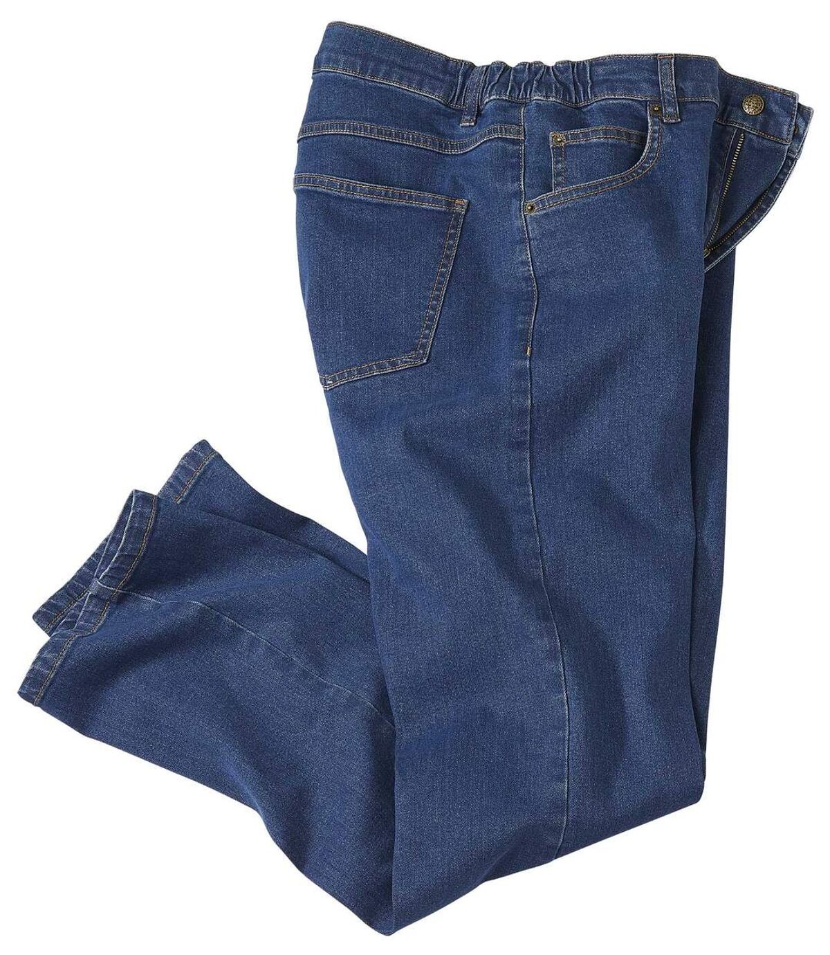 Men's Semi-Elasticated Blue Jeans  Atlas For Men