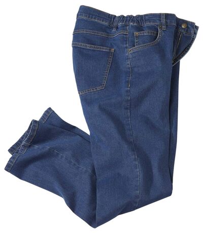 Men's Semi-Elasticated Blue Jeans 