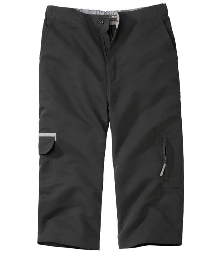 Men's Microfibre Cropped Pants - Dark Grey