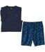 Pyjashort Coton Marine Imprimé Camouflage-1