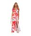 Robe Portefeuille Motif/style Floral Femme Rose Missy Empire-2